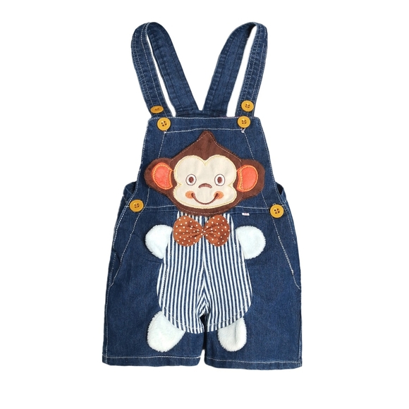Baby Denim Monkey Overalls - Picture 1 of 3